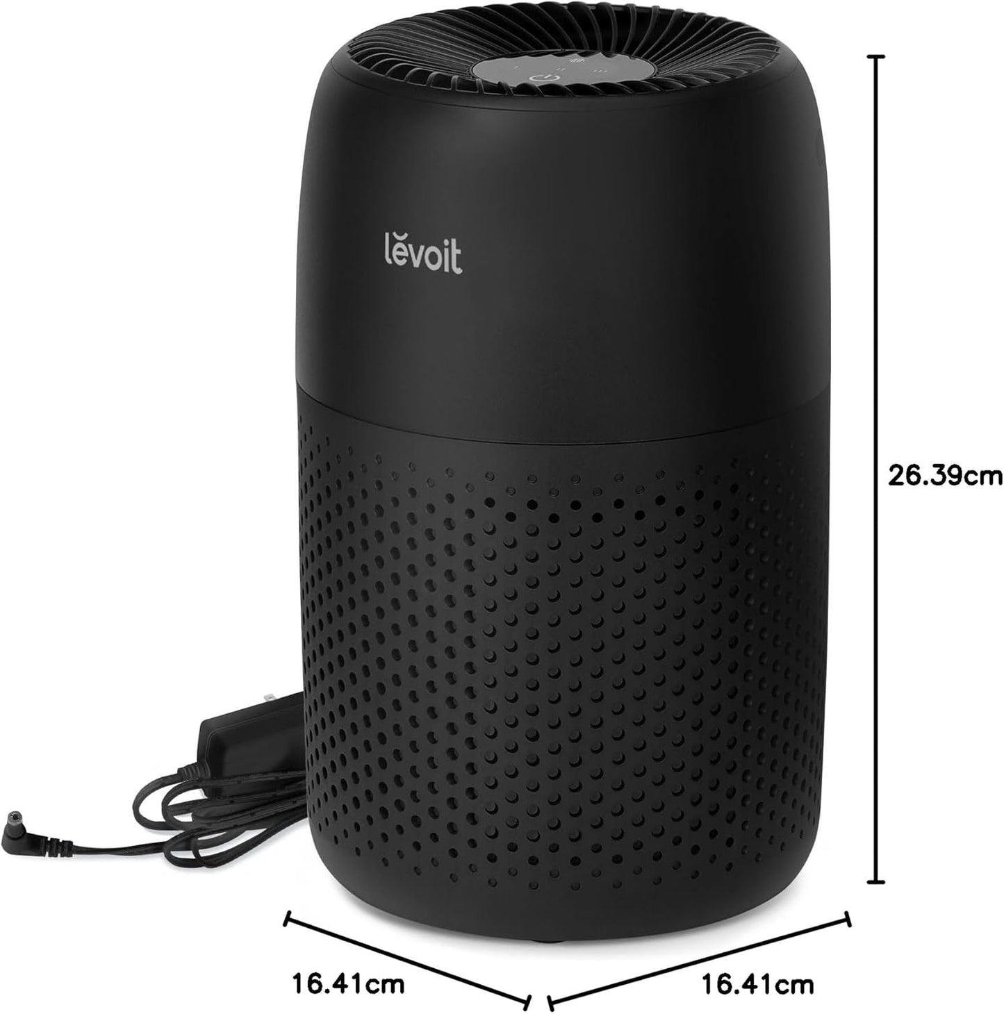 Air Purifiers for Bedroom Home, 3-In-1 Filter Cleaner with Fragrance Sponge for Better Sleep, Filters Smoke, Allergies, Pet Dander, Odor, Dust, Office, Desktop, Portable, Core Mini-P, White