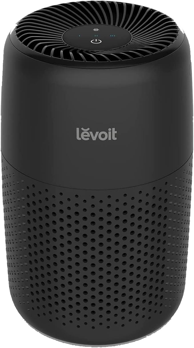 Air Purifiers for Bedroom Home, 3-In-1 Filter Cleaner with Fragrance Sponge for Better Sleep, Filters Smoke, Allergies, Pet Dander, Odor, Dust, Office, Desktop, Portable, Core Mini-P, White